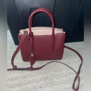 Mini Kate Spade Purse maroon/light pink